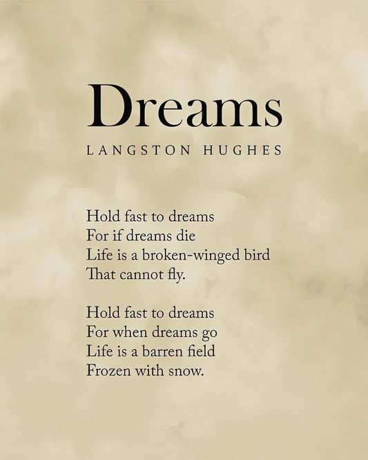 Hold Fast to Your Dreams Langston Hughes: Literary Legacy and Curated Print Art