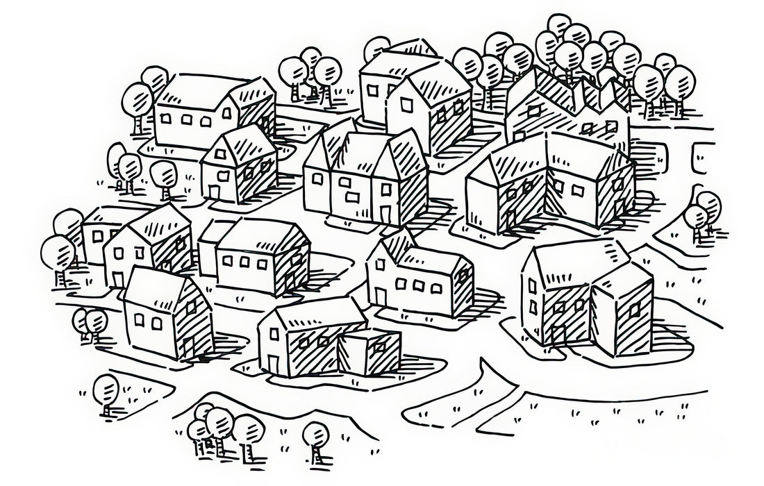 The Enduring Craft of the Pencil Drawing Town: Graphite, Light, and Urban Memory