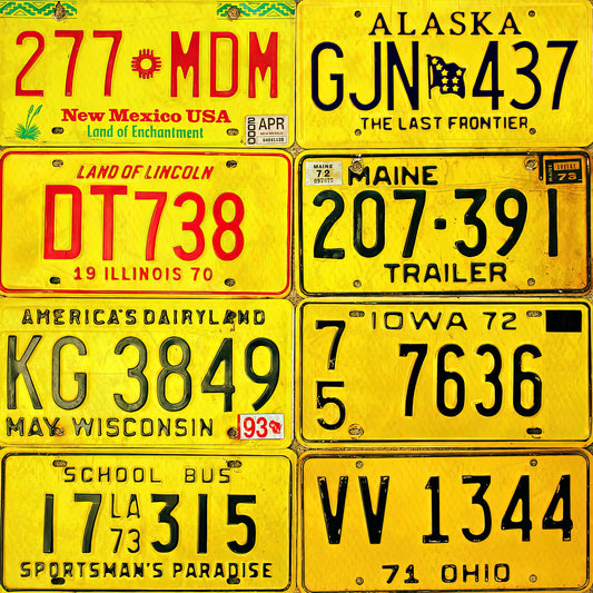 The Graphic Appeal of the Yellow Square License Plate | TotalUSAMagazin
