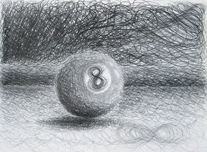 8 Ball Drawing Shading: Eight Ball No. 2 Art Print | TotalUSAMagazine