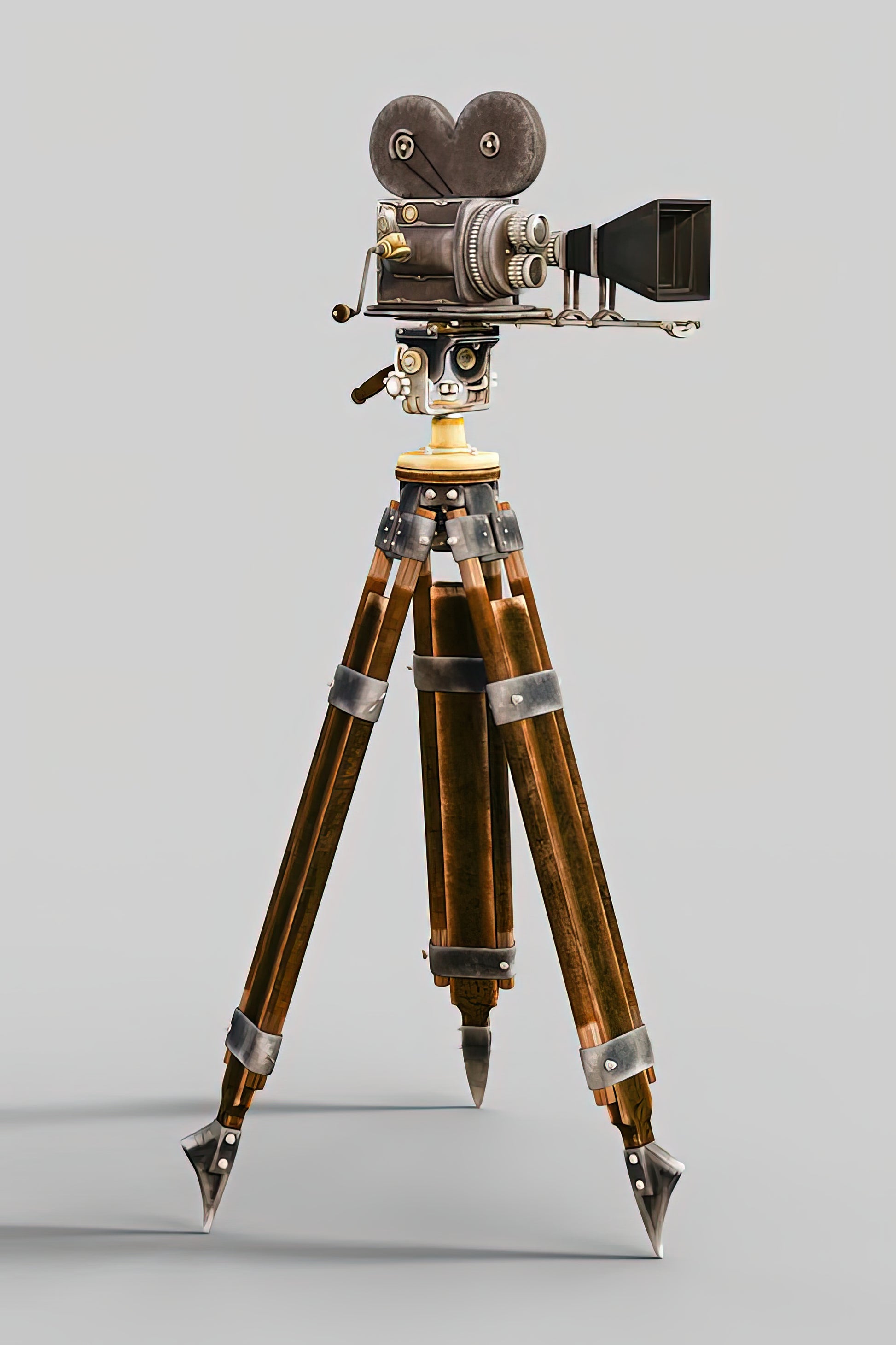 Antique Film Camera Art Print | Classic Brass & Leather | TotalUSAMagazine