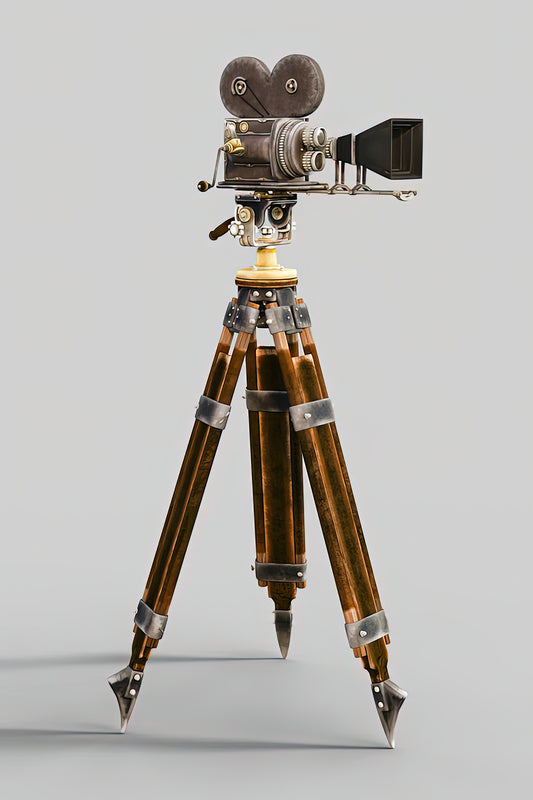 Antique Film Camera Art Print | Classic Brass & Leather | TotalUSAMagazine