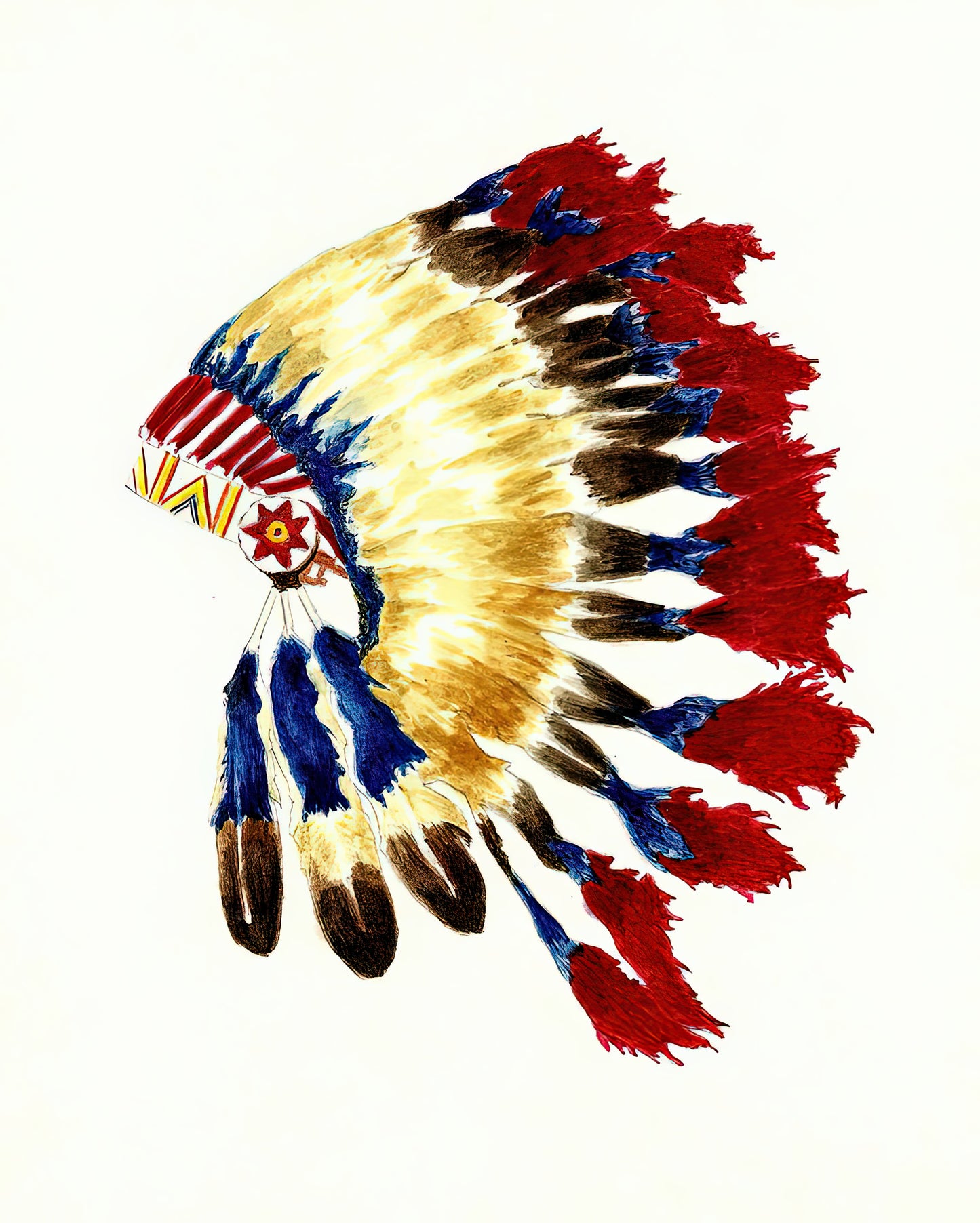 Cherokee Indian Headdress Art Print | Museum-Quality | TotalUSAMagazine
