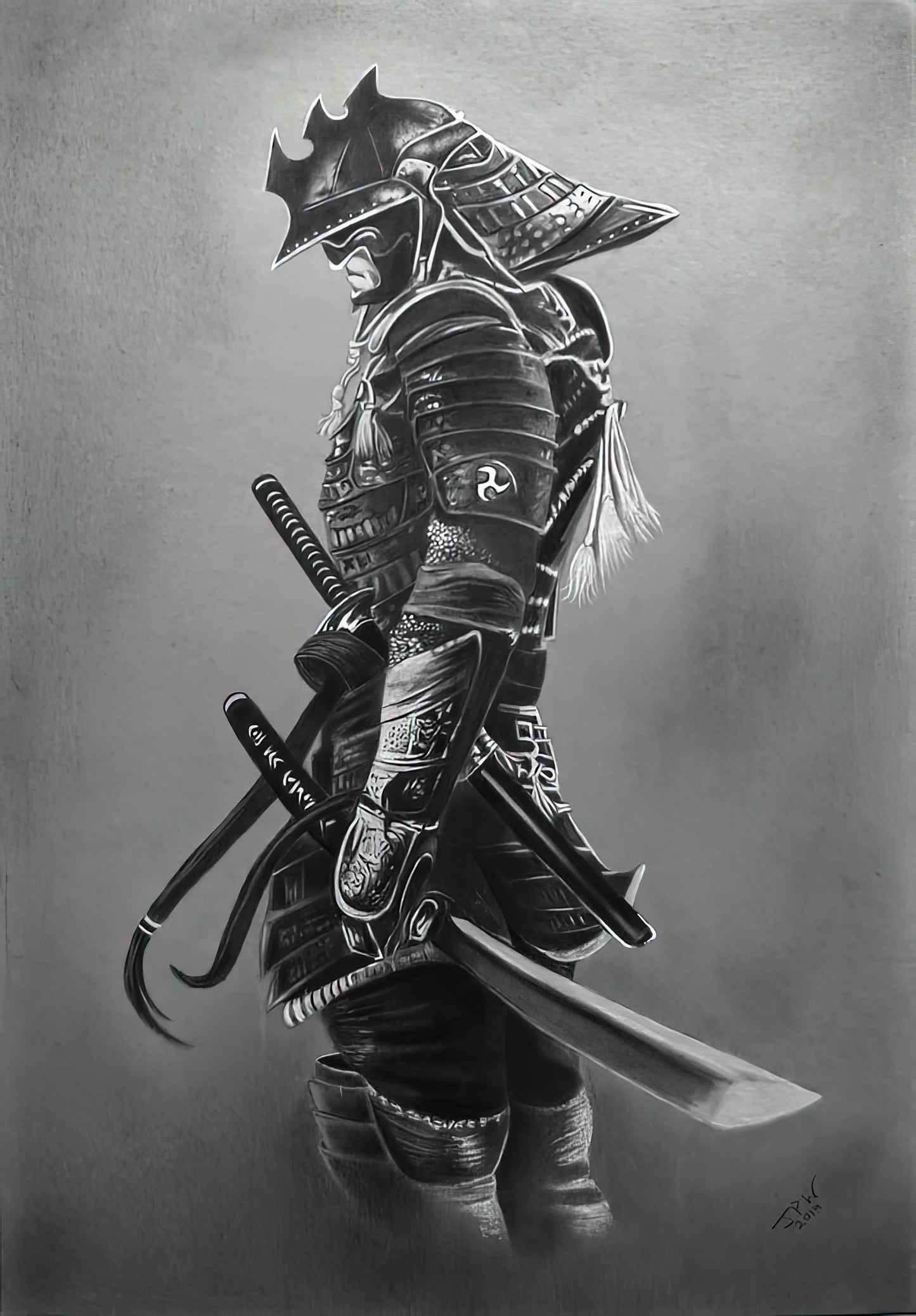 Cool Drawing Samurai Artwork | Historical Japanese Print | TotalUSAMagazine