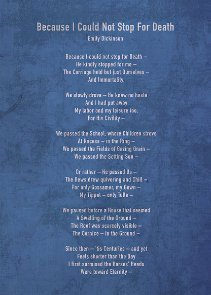Emily Dickinson Death Poem Art Print | TotalUSAMagazine