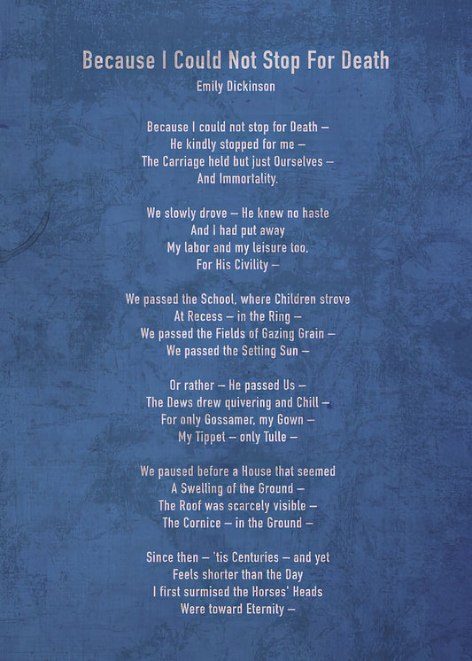 Emily Dickinson Death Poem Art Print | TotalUSAMagazine