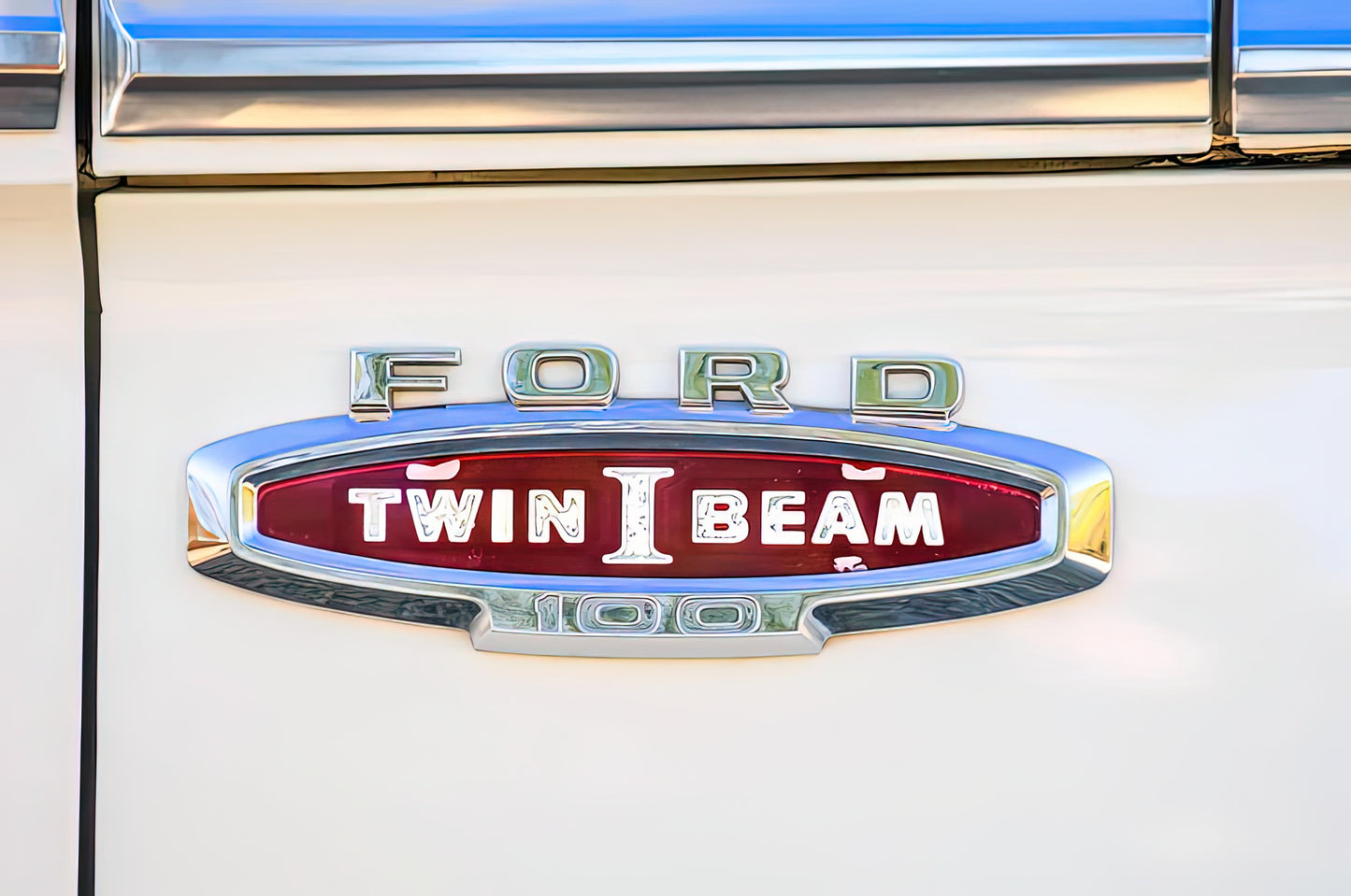 Ford Twin I Beam Badge Art Print: Vintage Emblem | TotalUSAMagazine
