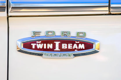 Ford Twin I Beam Badge Art Print: Vintage Emblem | TotalUSAMagazine