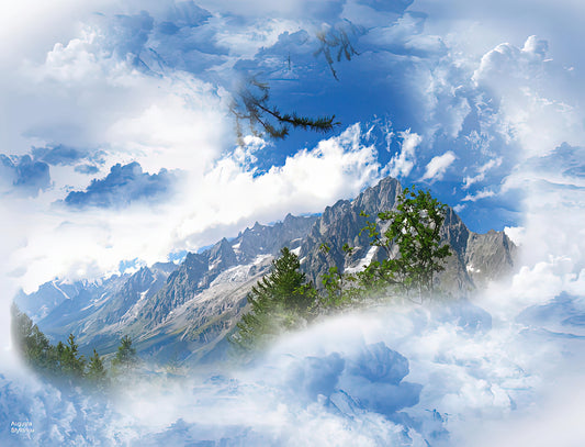 Heaven Mountains Art Print | Authentic Fine Art Reproduction | TotalUSAMagazine