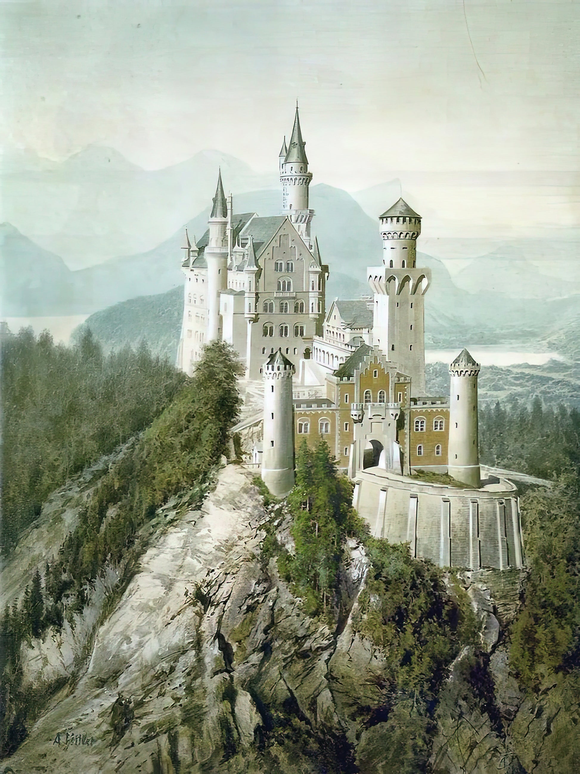 Hitler Castle Painting Fine Art Print | TotalUSAMagazine