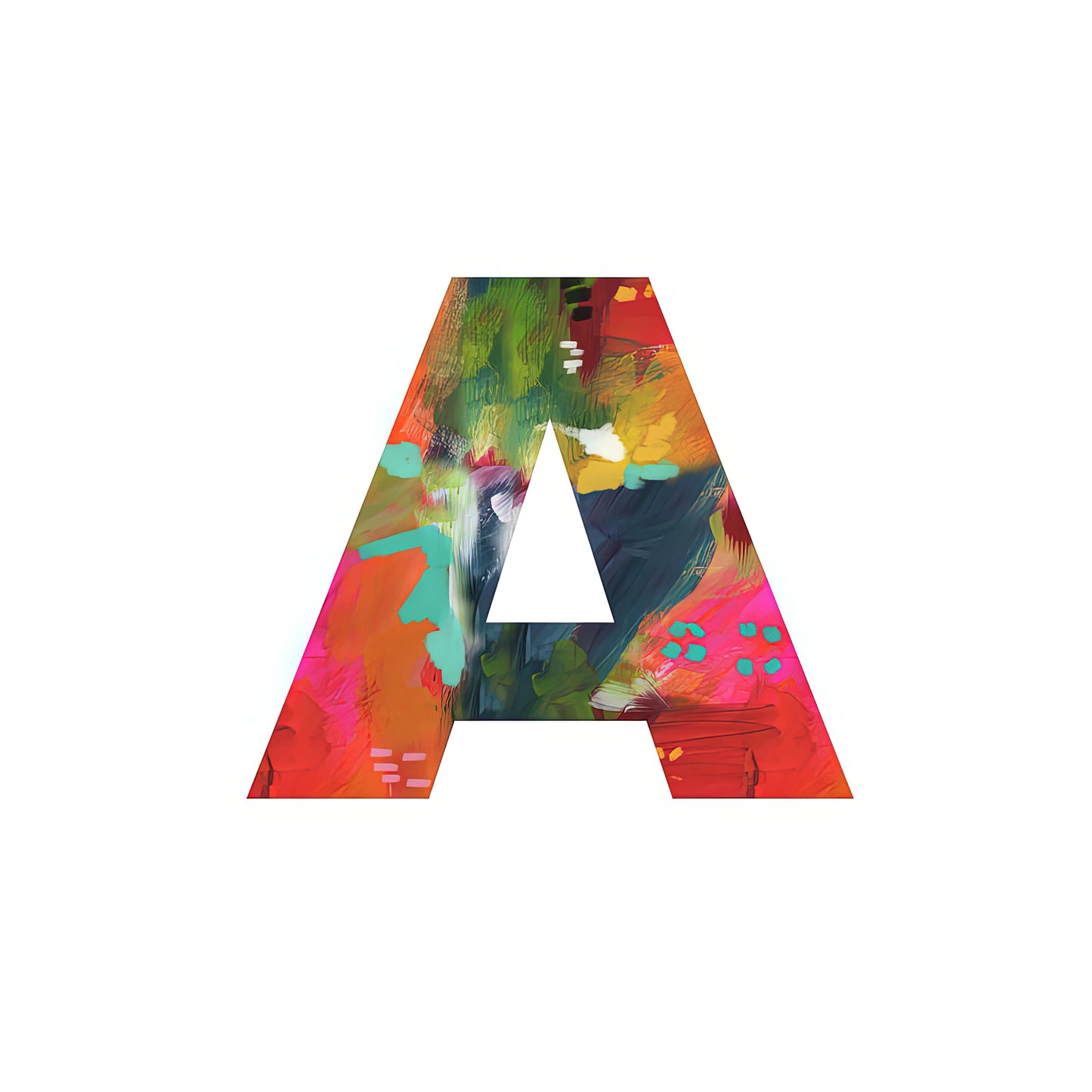 Letter A Monogram Art Print - Abstract Hand-Painted Design | TotalUSAMagazine