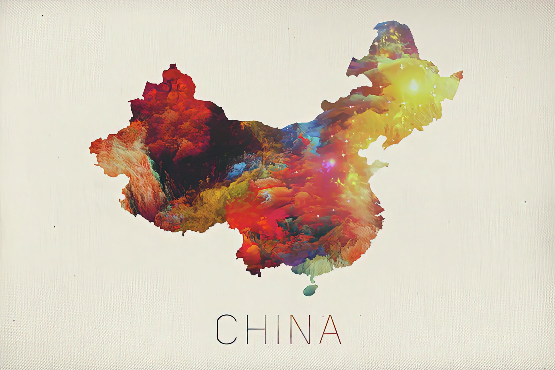 Map of China Artist: Historical Watercolor Print | TotalUSAMagazine