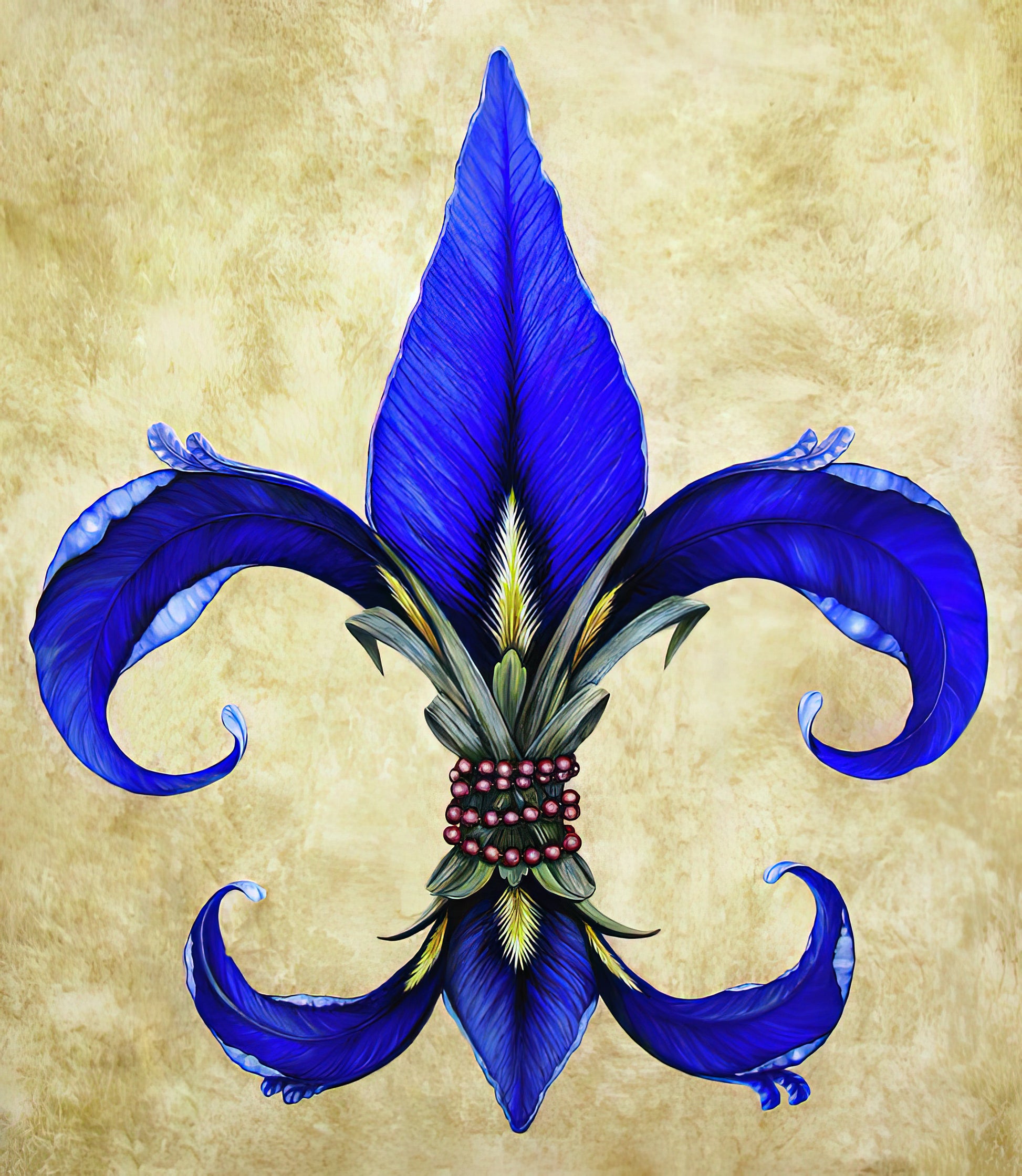 New Orleans Flower Blue Iris Fine Art Print | TotalUSAMagazine
