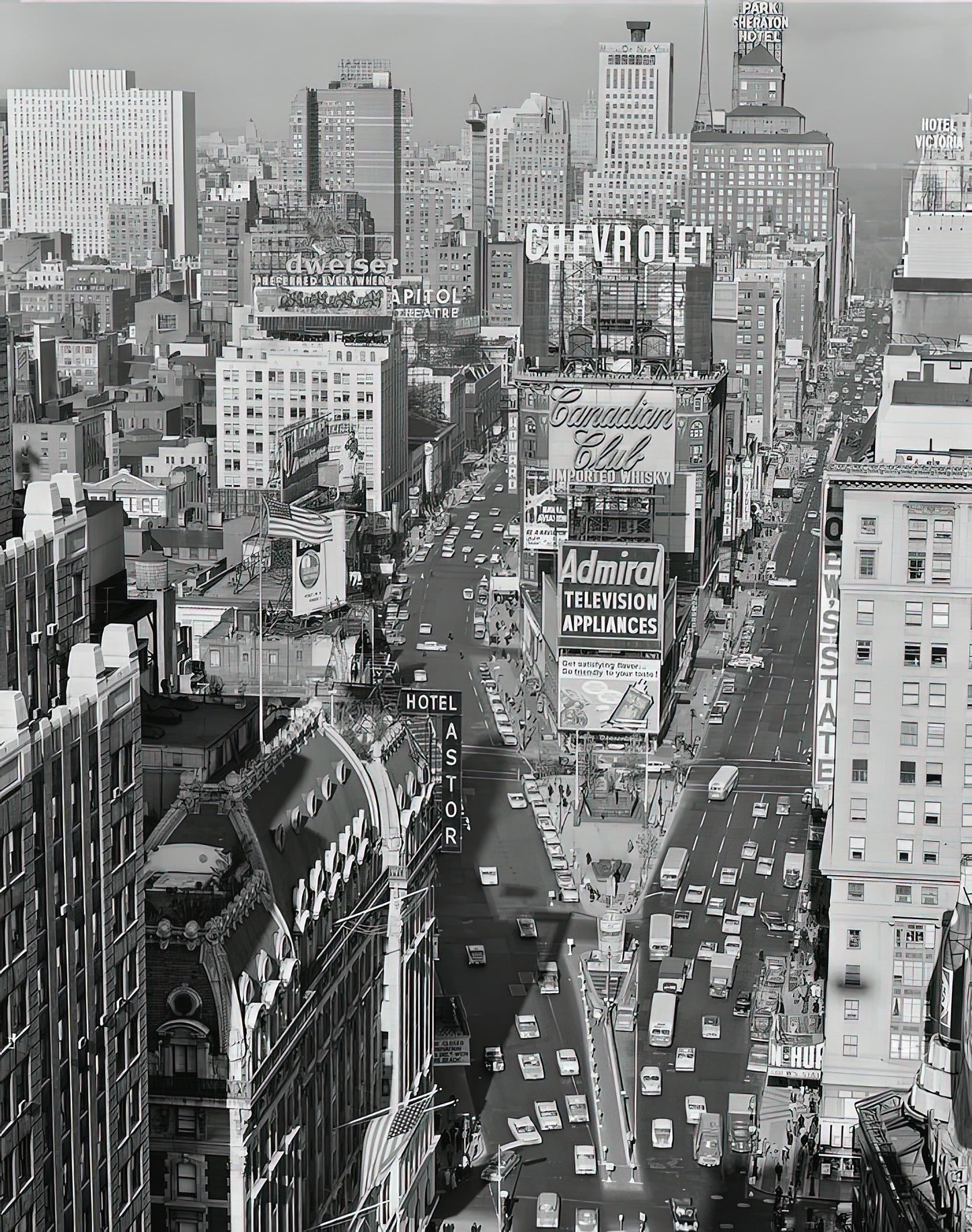 New York City 1950s: Elevated Aerial View Art Print | TotalUSAMagazine