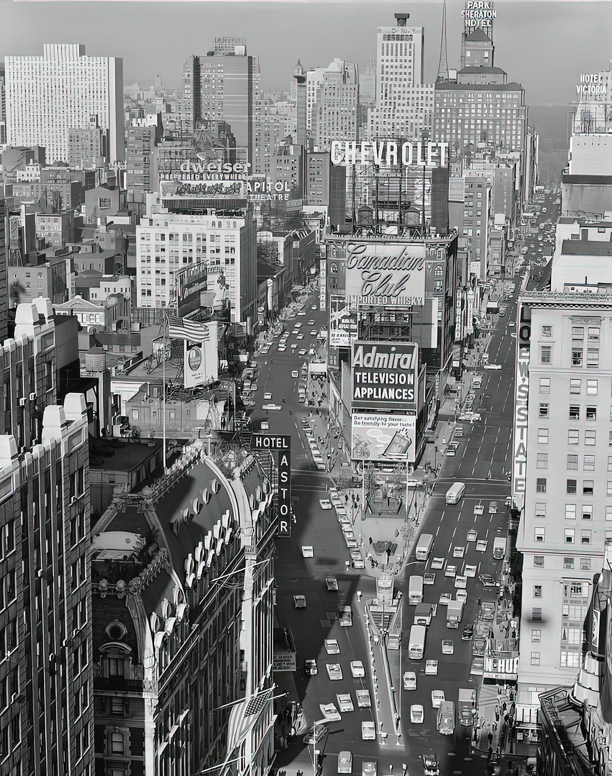 New York City 1950s: Elevated Aerial View Art Print | TotalUSAMagazine