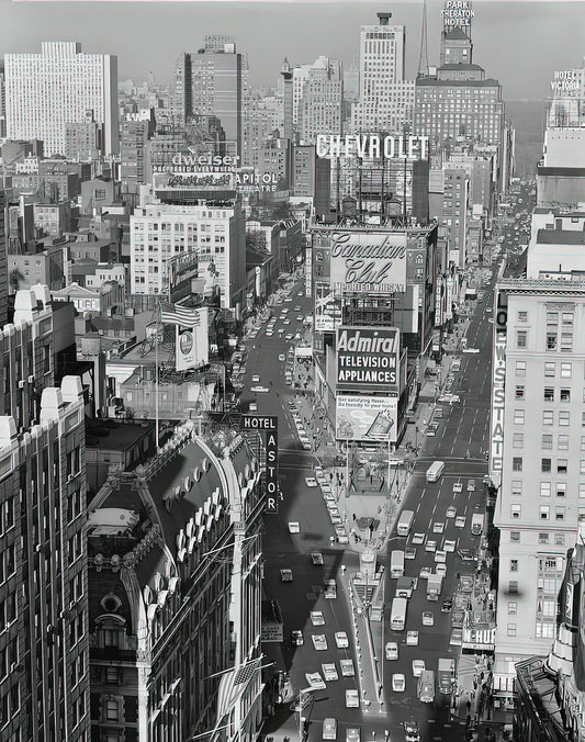 New York City 1950s: Elevated Aerial View Art Print | TotalUSAMagazine