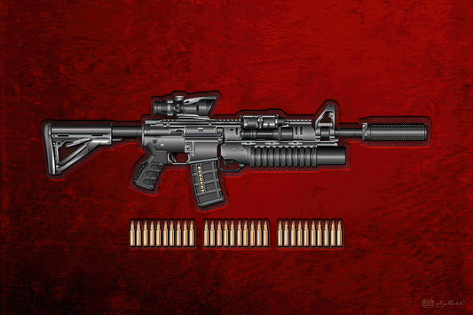Painted SOPMOD 1: M4 Carbine on Red Velvet | TotalUSAMagazine