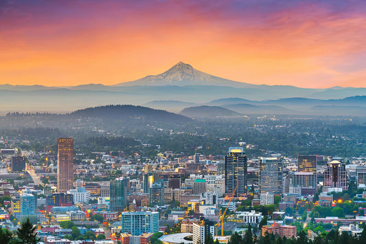 Portland Oregon Skyline: Downtown at Dusk | Fine Art Print | TotalUSAMagazine
