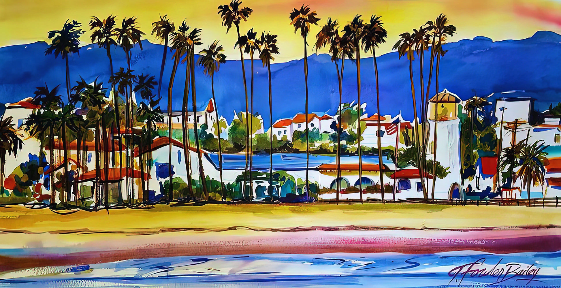 Santa Barbara Art Print | California Coastline Scene | TotalUSAMagazine