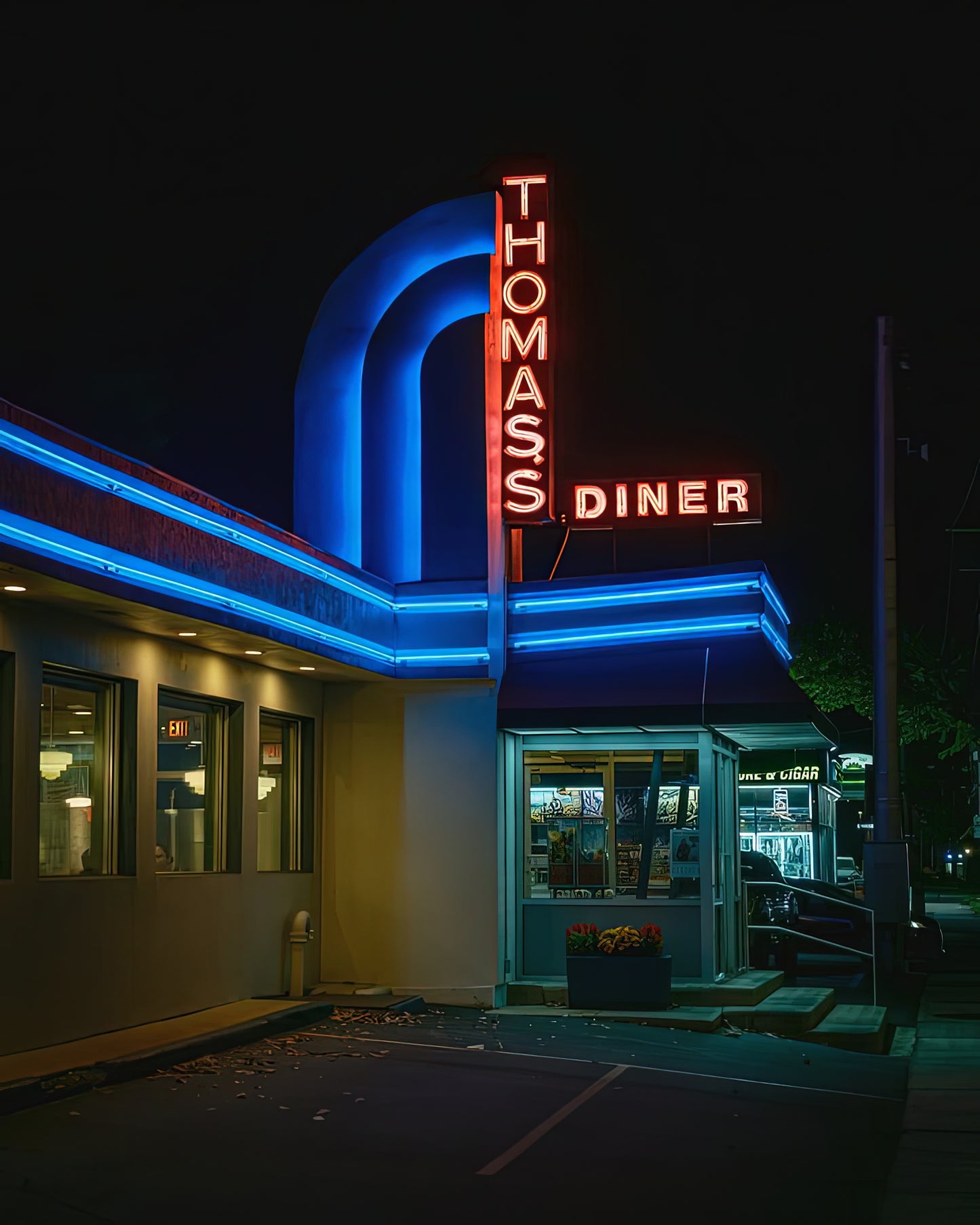 Thomas's Ham & Eggery Diner, Carle Place NY | Vintage Diner Photograph Art Print - TotalUSAMagazine