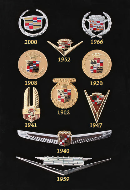Vintage Old Cadillac Logo Art Print | TotalUSAMagazine
