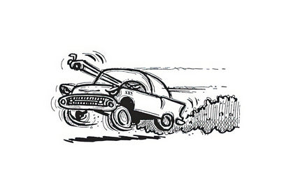 Vintage Speeding Drawing of a 1920s Race Car | Fine Art Print | TotalUSAMagazine