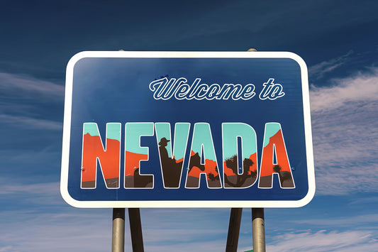 Welcome to Nevada Sign Vintage Art Print | Nevada Road Sign | TotalUSAMagazine