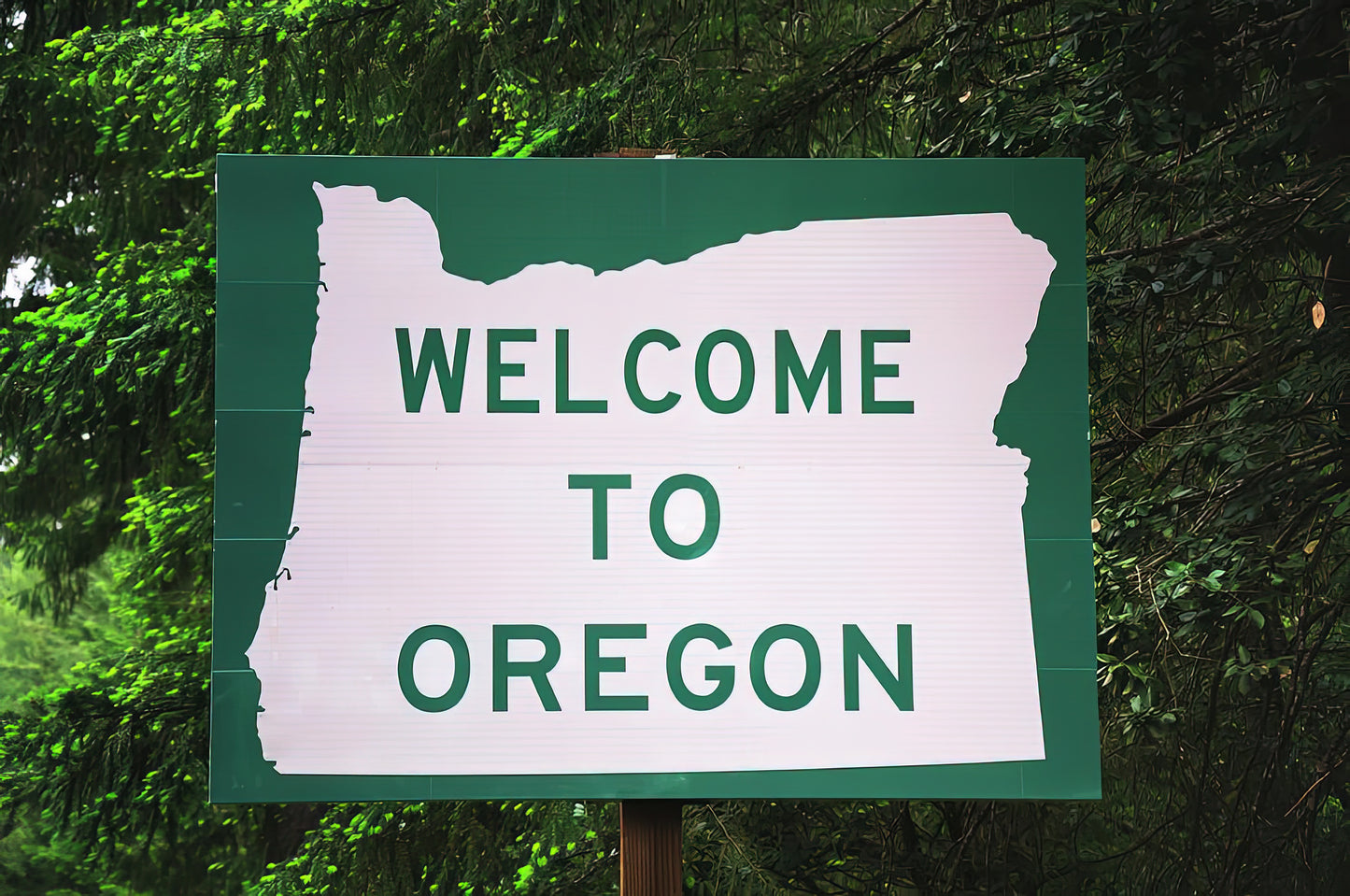 Welcome to Oregon Sign Art Print | TotalUSAMagazine